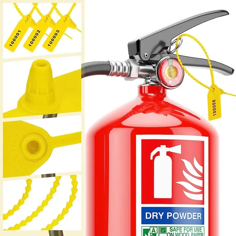 SAFETY TAGS yellow / fire extinguisher seals
